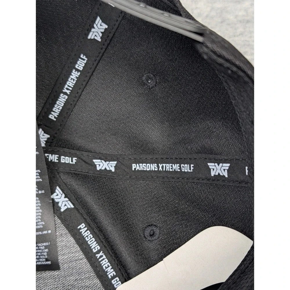PXG Parsons Xtreme Golf Snapback Hat Black White Logo Structured Cap NEW